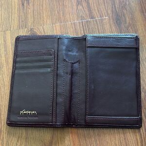 Vintage Lederer Paris burgundy leather wallet bifold